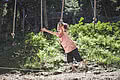 Slackline on the tree-top trail Saalbach Hinterglemm