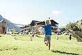 Kinder auf dem Spielplatz beim Hotel Unterschwarzachhof in Saalbach Hinterglemm